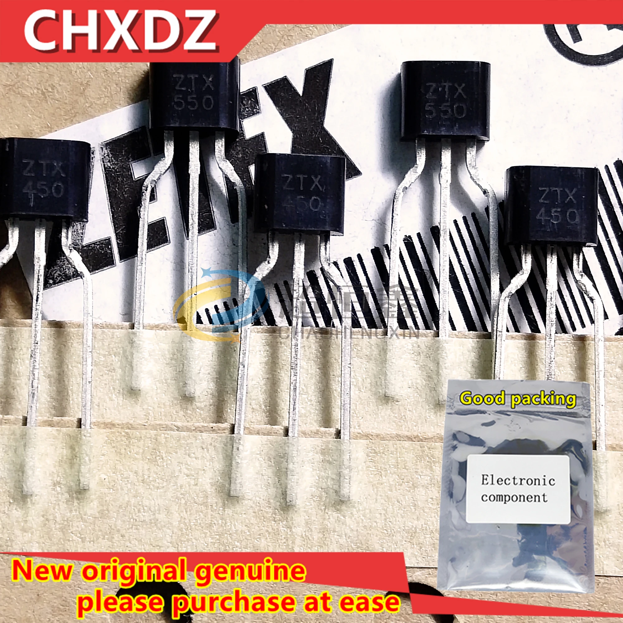 Sold from 1 pair 100% British original ZETEX ZTX450 ZTX550 450 550 TO-92S Medium power tube Own inventory Real object shooting