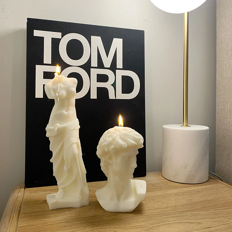 Ins European Large Broken Arm Goddess Venus Scented Candle Silicone Mold Handmade DIY Plaster Indoor Decoration Mold