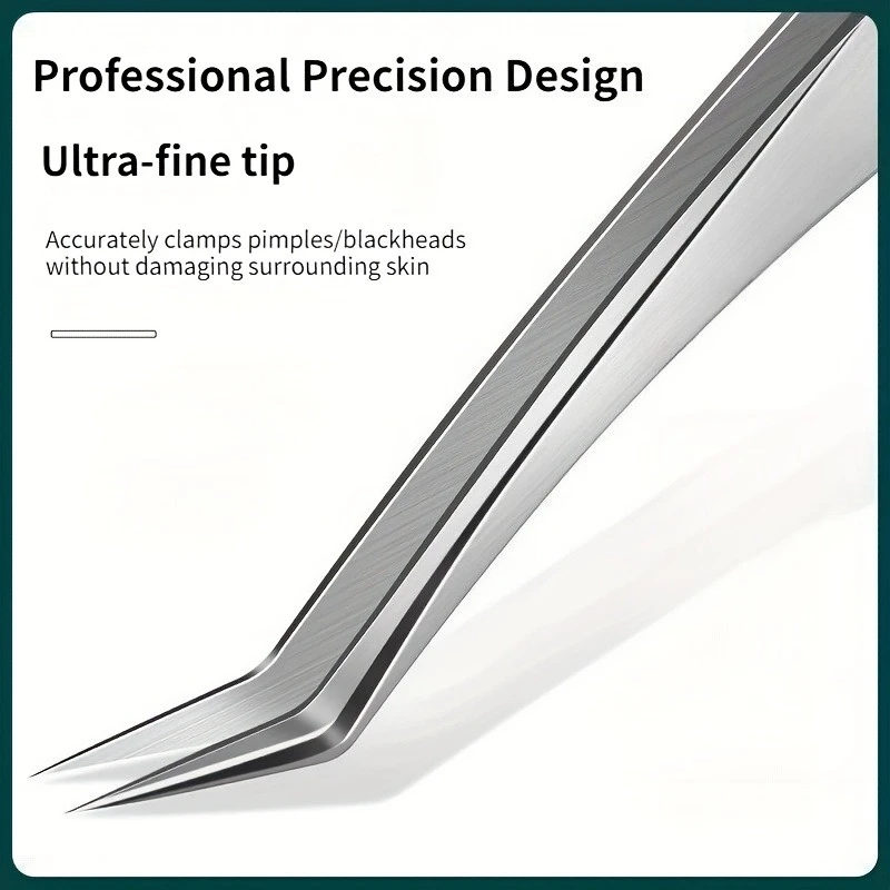 مجموعة إبر مطورة مكونة من 3 قطع، إبرة الرؤوس السوداء، أداة إزالة البثور للاستخدام المنزلي، تصميم مقاوم للخدش، البثور/الرؤوس السوداء/الرؤوس البيضاء #2