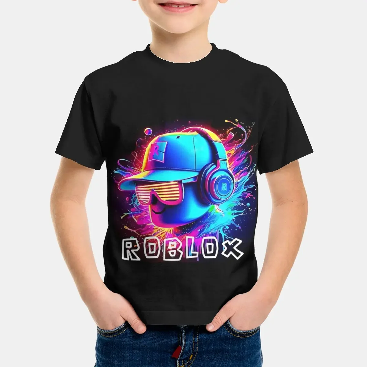 Hot Games Print Baby Clothing 5 to 14 Years Male Outdoor Clothes for R-robloxes Children Boy Girl Child T-Shirt Top Shirts