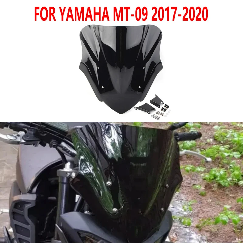 DWOE Motorcycle modification specific front windshield diffuser windshield mirror accessories For YAMAHA MT-09 2017-2020