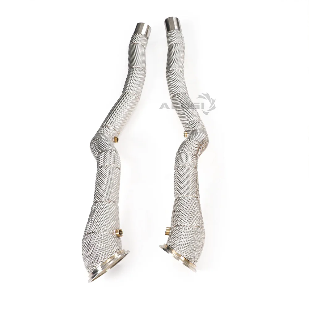 مناسبة لفيراري F12 6.3 V12 2012-2017 ماسورة سفلية من الفولاذ المقاوم للصدأ مع عزل