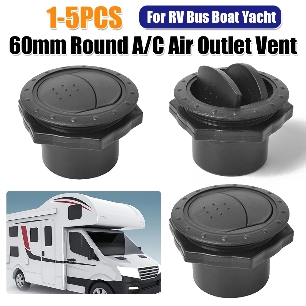 

Universal 60mm Round A/C Air Outlet Vent for RV Bus Boat Yacht Air Ventilation Cover Round Air Conditioning AC Vent Outlet