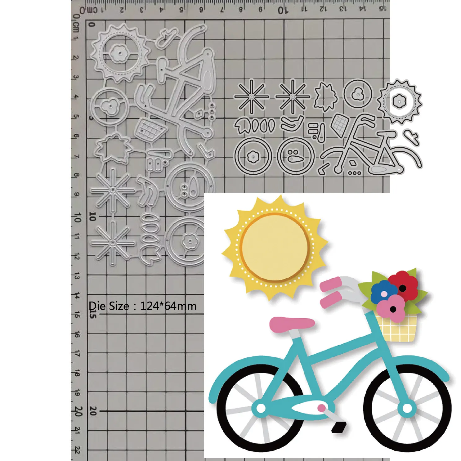 2023 New Metal Cutting Dies bicycle DIY Scrapbook Paper Craft Knife Mould Blade Punch Stencils Dies