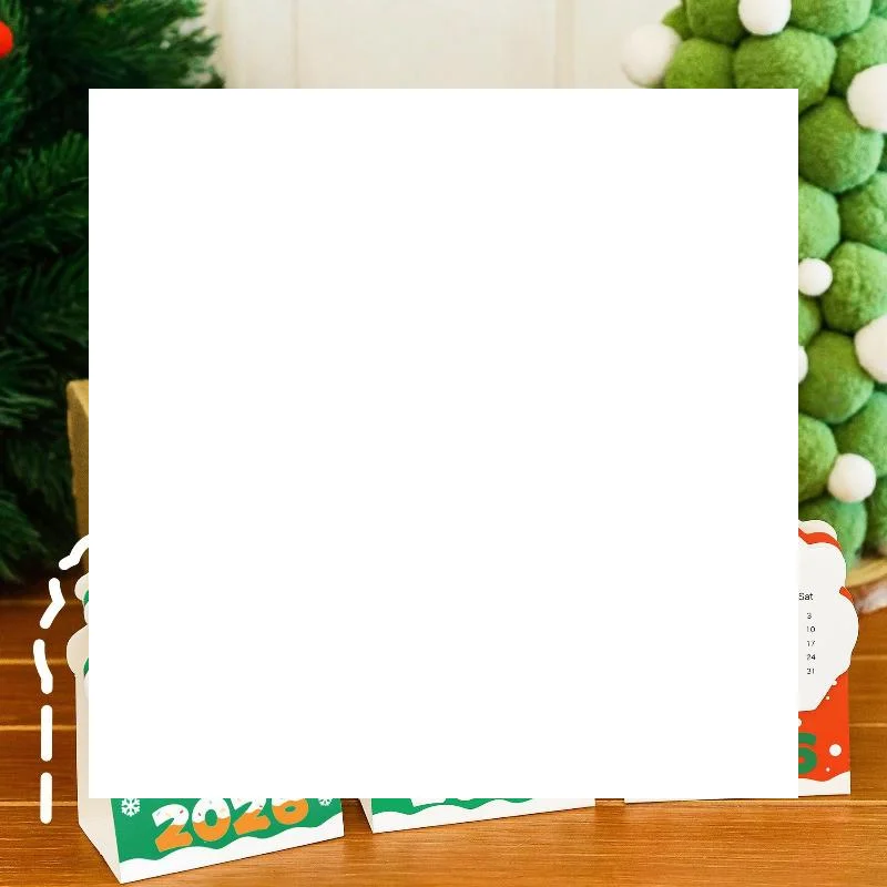 2026 Christmas Desk Calendar Mini Cartoon Cute Patterns Table Calendar Creative Desktop Decoration Daily Planning Small Monthly