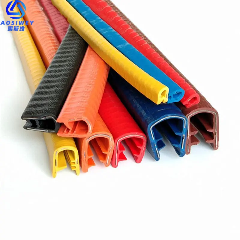 Steel Rubber U Strip Edge Shield Encloser Bound Glass Metal Wood Grey Black White Red Green Orange Yellow Pink Blue