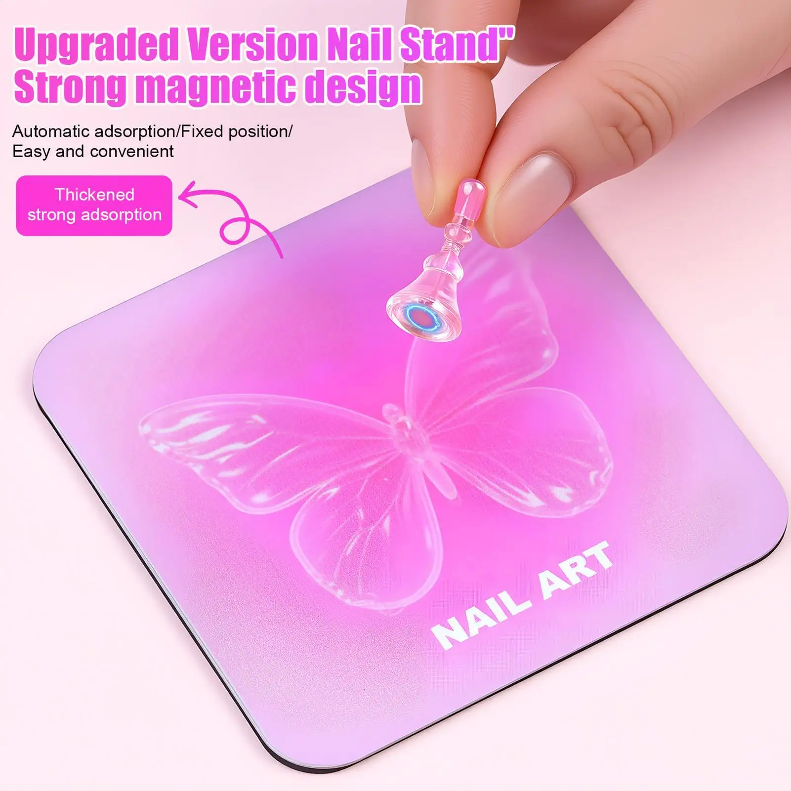 

Нажмите на подставку для ногтей, принадлежности для практики маникюра, держатель для ногтей, держатель для дома, салона красоты, путешествия, искусство, школа, квартира