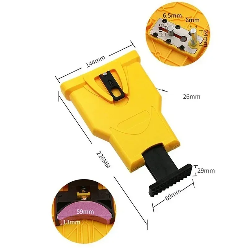 Chainsaw Teeth Sharpener Portable Sharpen Chain Saw Bar-Mount Fast Grinding Sharpening Chainsaw Chain Woodworking Tools