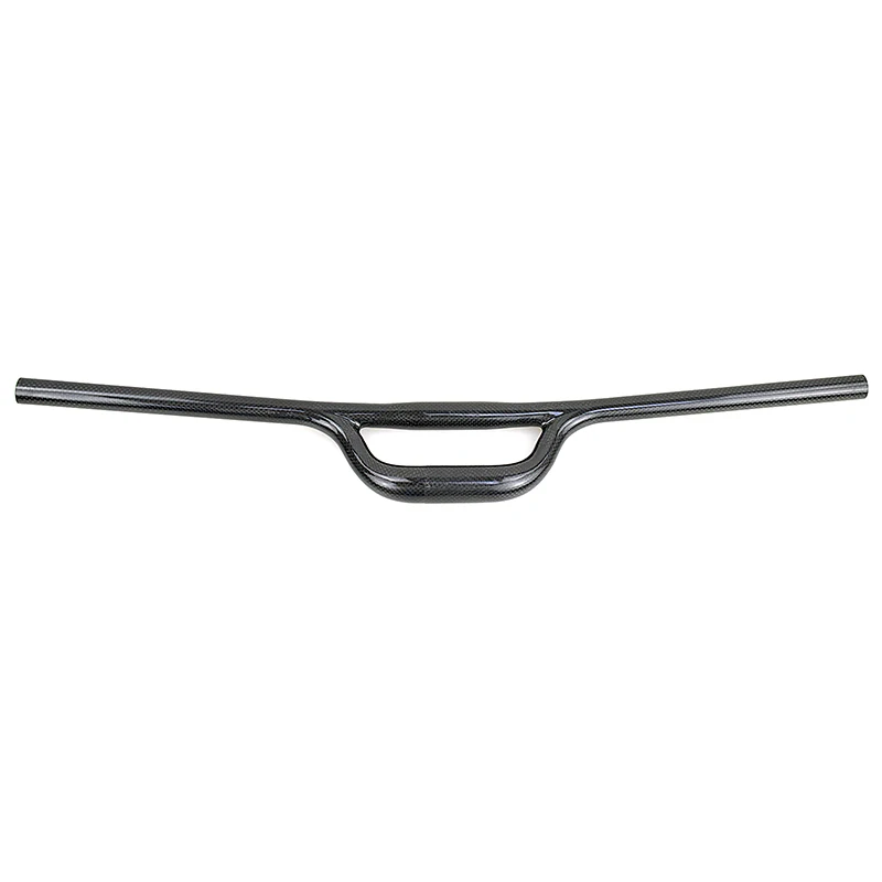 Neuer Kinderfahrradlenker Matt 3K Vollcarbonfaser Fahrradlenker 9,5 Grad Rückenwärtsneigung Doppelrohr Carbonlenker MTB 66mm Höhe – Detail 14