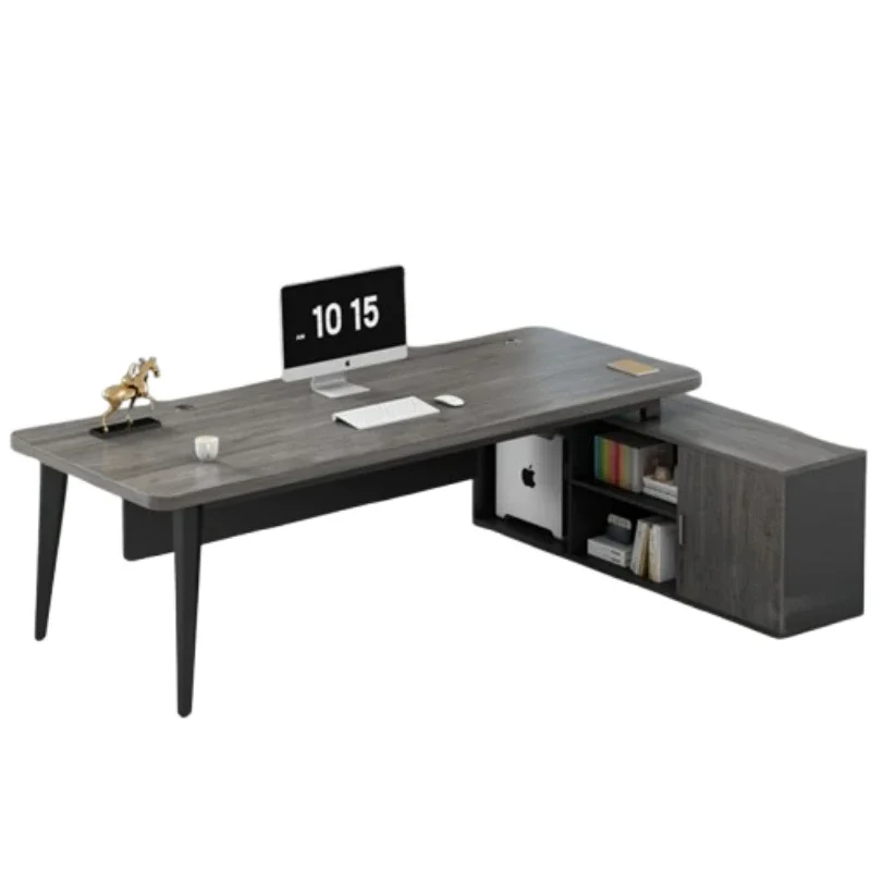 

Office Desk Luxury Work Bookshelf European Modern Office Desk Boss High Quality Bureau Meuble Furniture