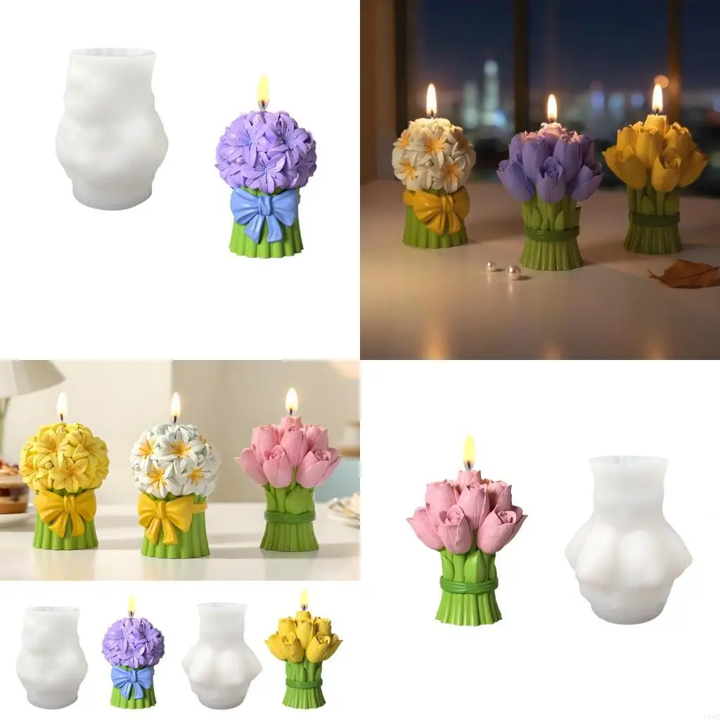 195C Reusable Silicone Mould For DIY Tulips Safe Materials
