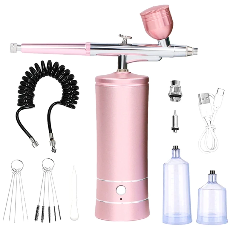 

Airbrush Air Compressor With 0.4Mm Nozzle For Barber, Nail Art, Makeup, Model Painting