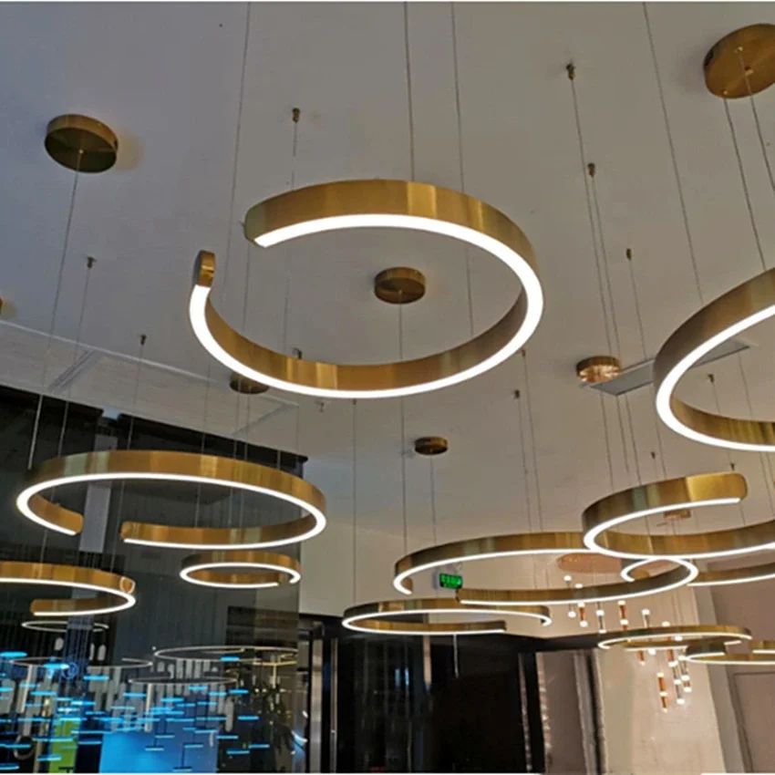 Imagem -04 - Nordic Round Ring Led Pendant Lamp Luminária Regulável Sala de Jantar Mesa Central Cozinha Decoração de Casa Lusters