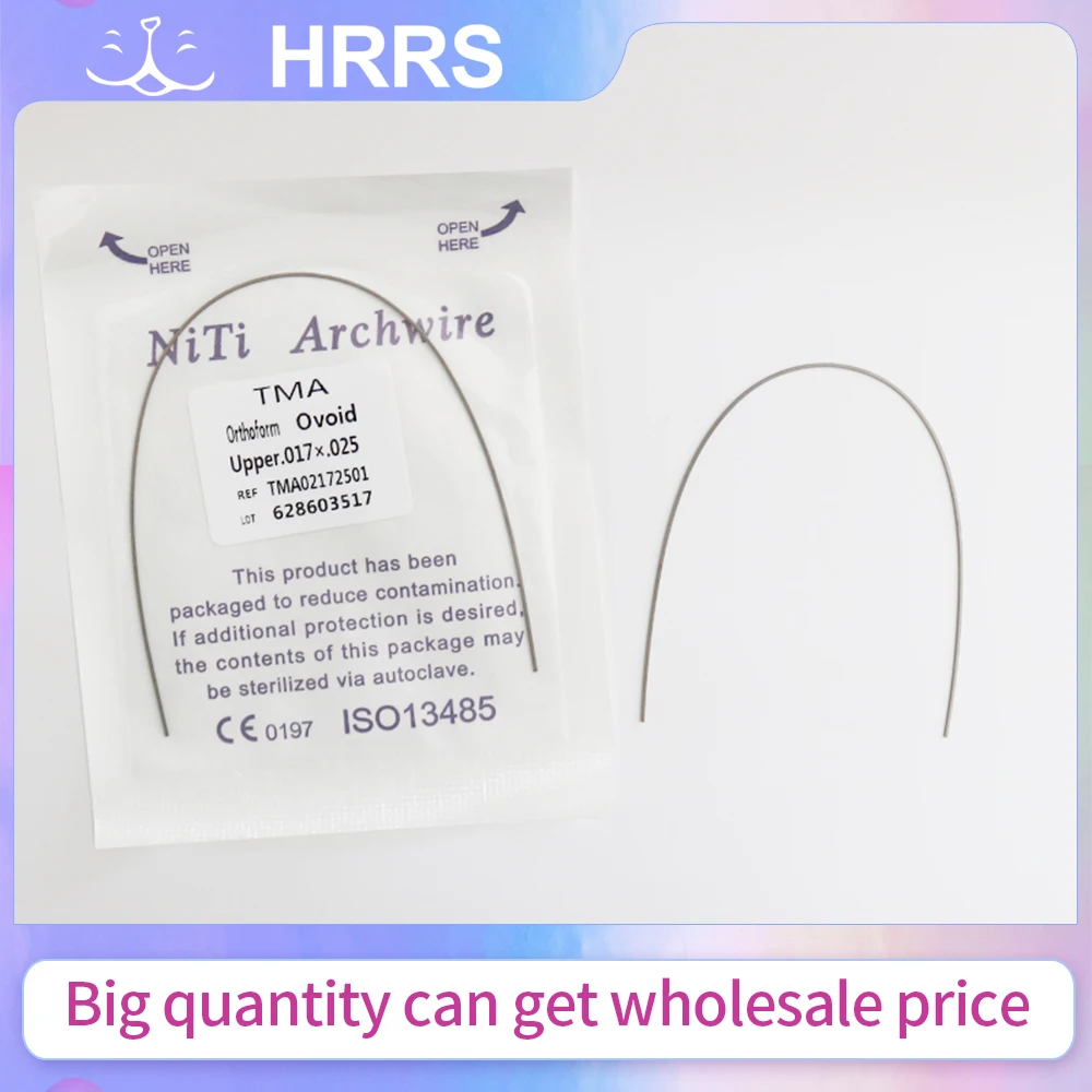 2Packs 2Pcs Orthodontic Wire TMA Ti-Mo Wire Dental Wire (1Pack Upper+1Pack Lower)