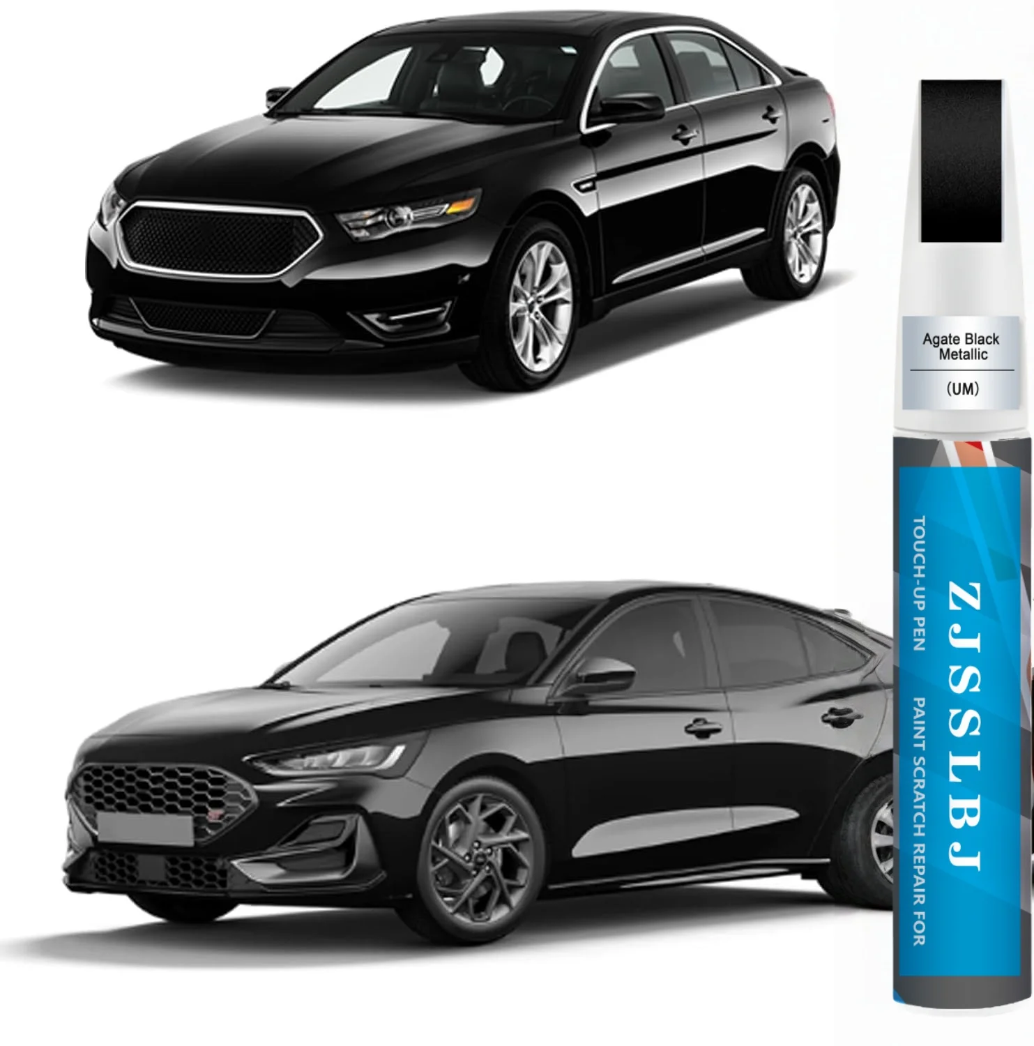 

Car Touch Up Paint(Agate Black Metallic(UM)) for Ford, Car Paint Scratch Repair Kit, Quick & Easy Solution to Repair, 2 in 1 Scr