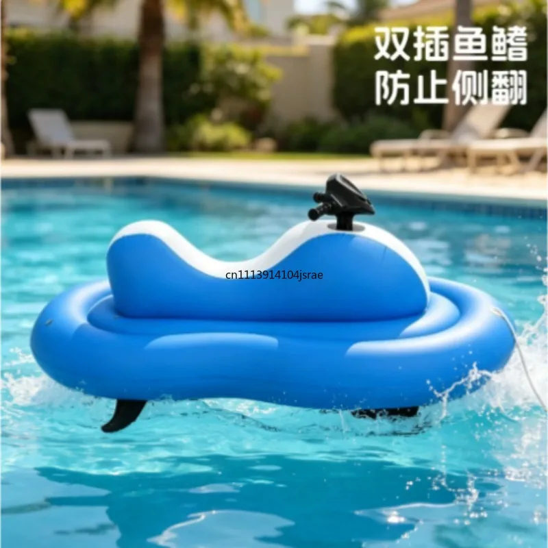 Custom Inflatable Jet Ski for Kids Motorized Ride‑On Pool Float Electric Children Water Toy Swimming Pool Amusement Equipment