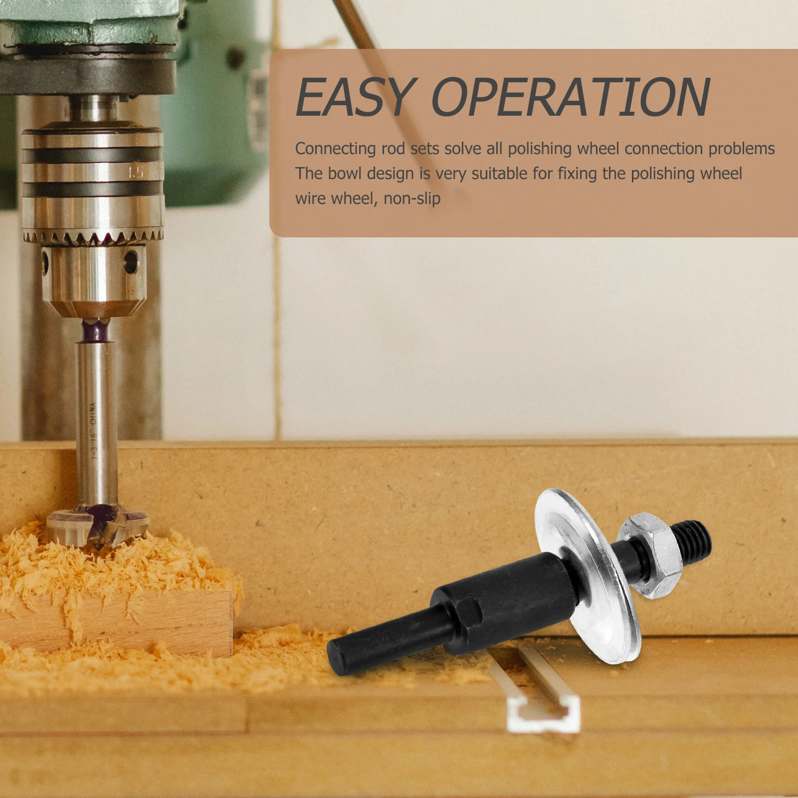 2 set Grinding Wheel Adapter Shaft Extension For Buffing Polishing Wheel 8Mm Hole Metal Connecting Rod Tool Parts