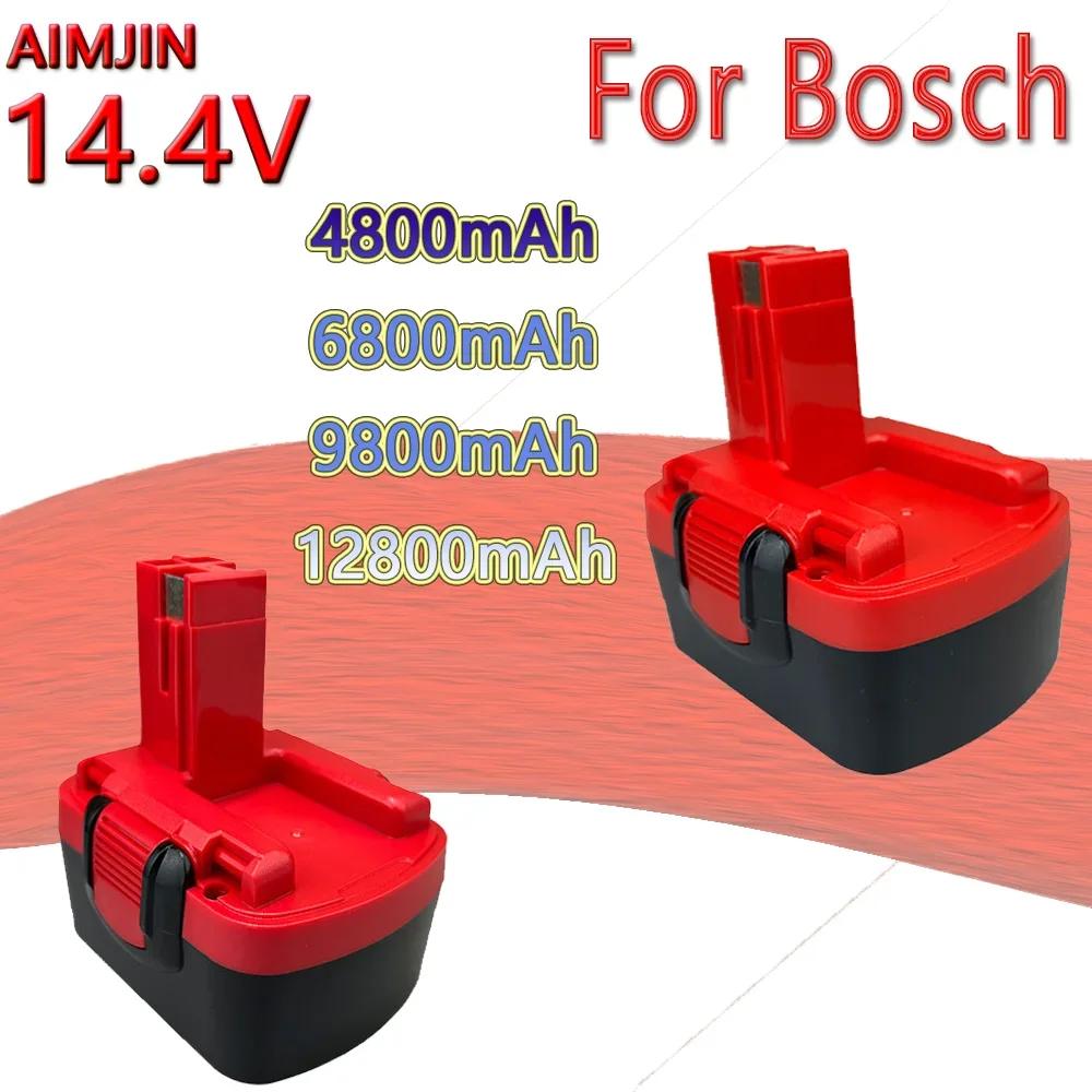 14.4 V 4800mAh/6800mAh/9800mAh/12800mAh Ni-MH Power Tool Battery for Bosch 14.4V BAT038 BAT140 BAT040 BAT041 BAT159