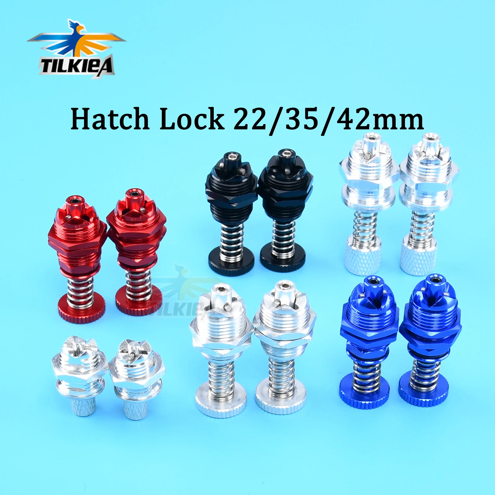 2Pcs CNC Aluminum Push Button Hatch Locks 6X10X22/13X35X12/10X12X42mm Hatch Cover Lock for RC Boat Body Shell Spare Parts