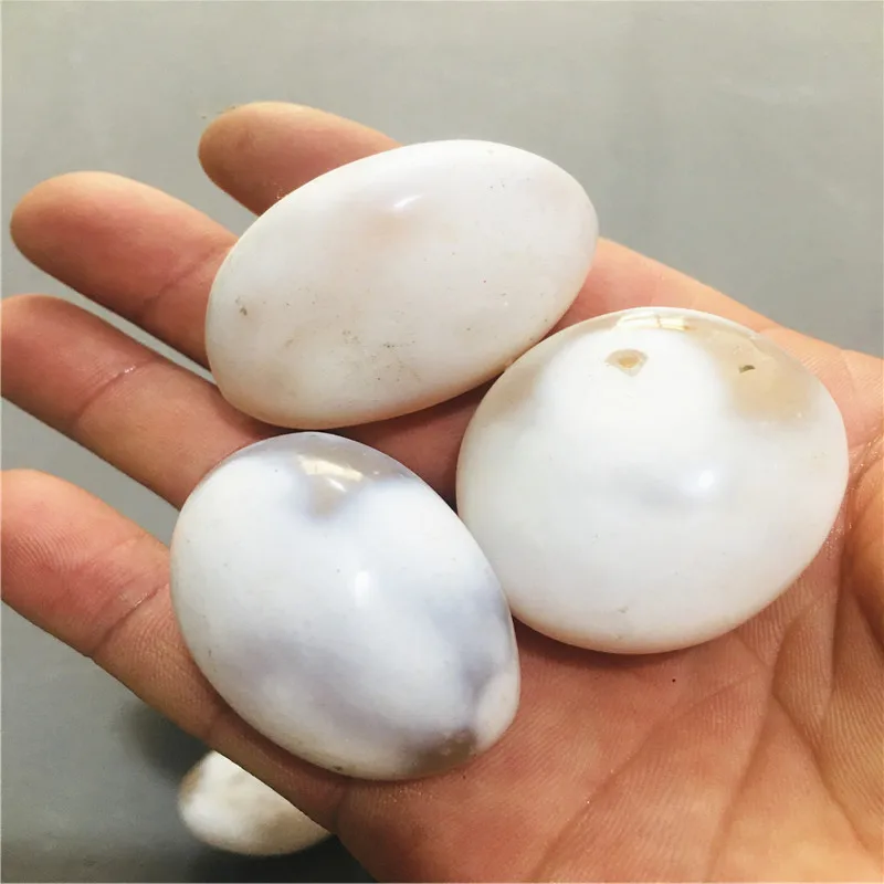 1000g Natural crystal white agate accompanies home decoration