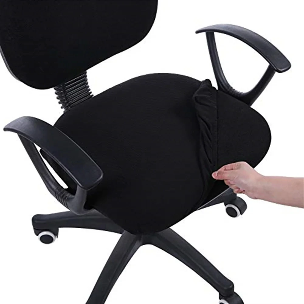 Homaxy Chair Cover For Kitchen Dining Room Elastic Jacquard Computer Armchair Seat Cover For Office Desk Chair Home Wedding