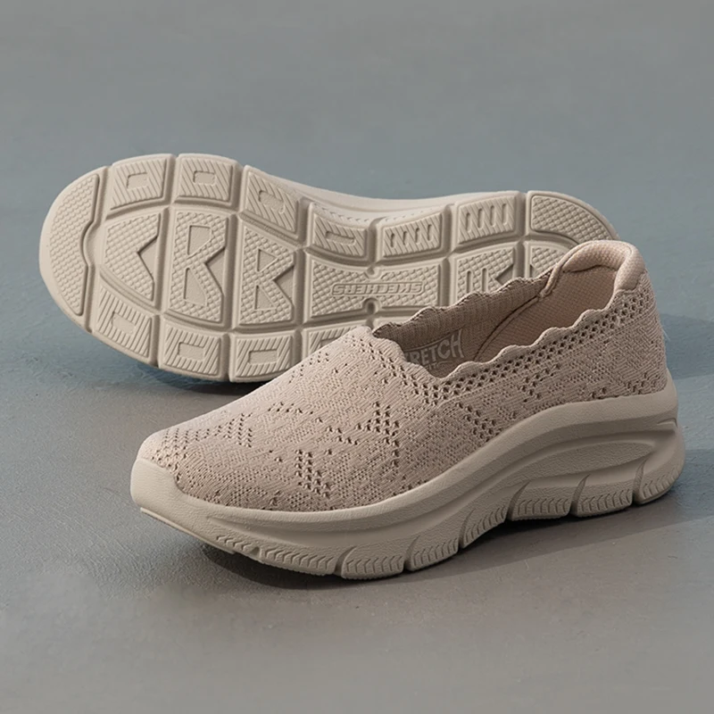 Женские кроссовки Skechers, слипоны с низким вырезом, легкие, дышащие, модные повседневные туфли 159565-Tpe