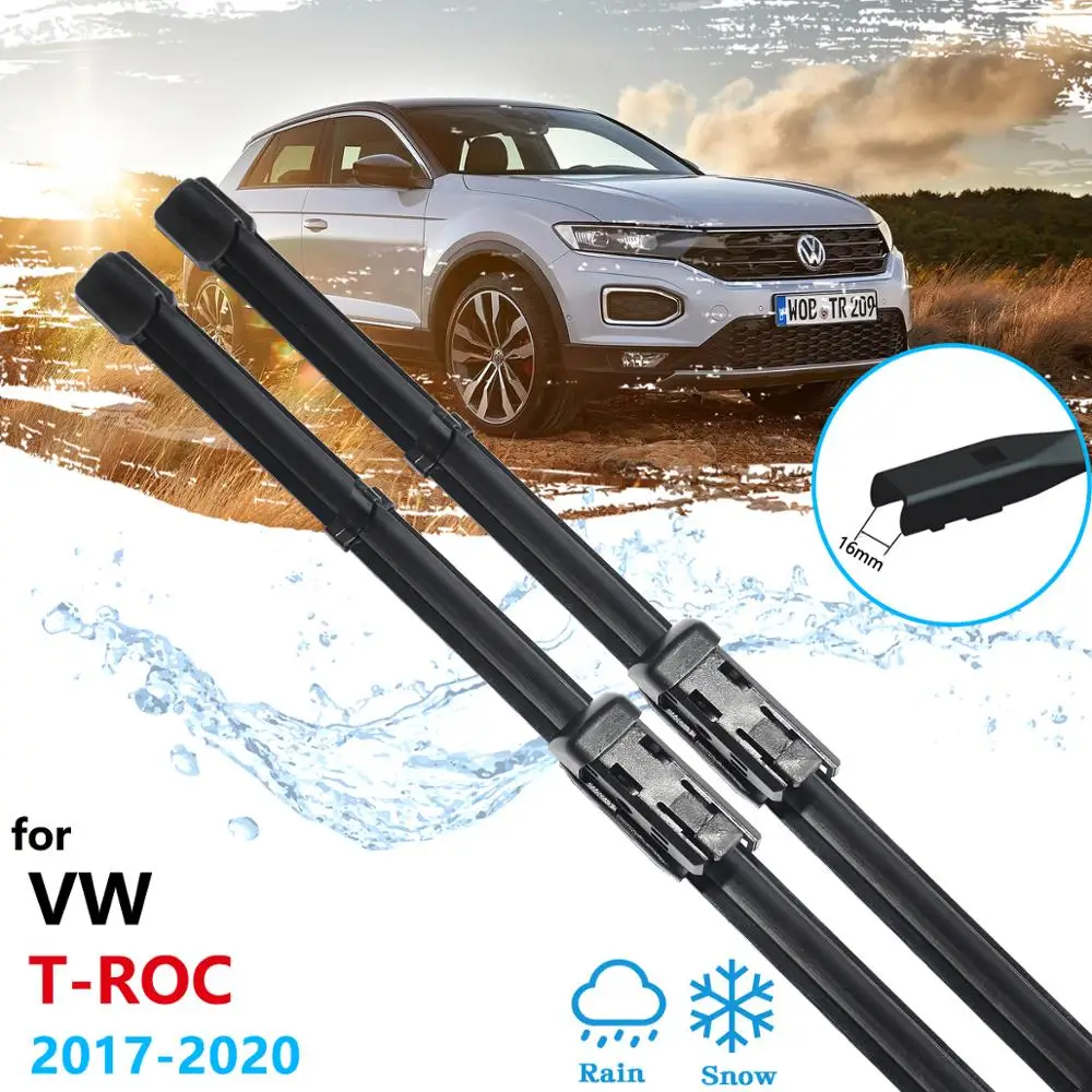 Car Wiper Blades for Volkswagen VW T-Roc 2017 2018 2019 2020 TROC T ROC Front Windscreen Windshield Brushes Washer Accessories