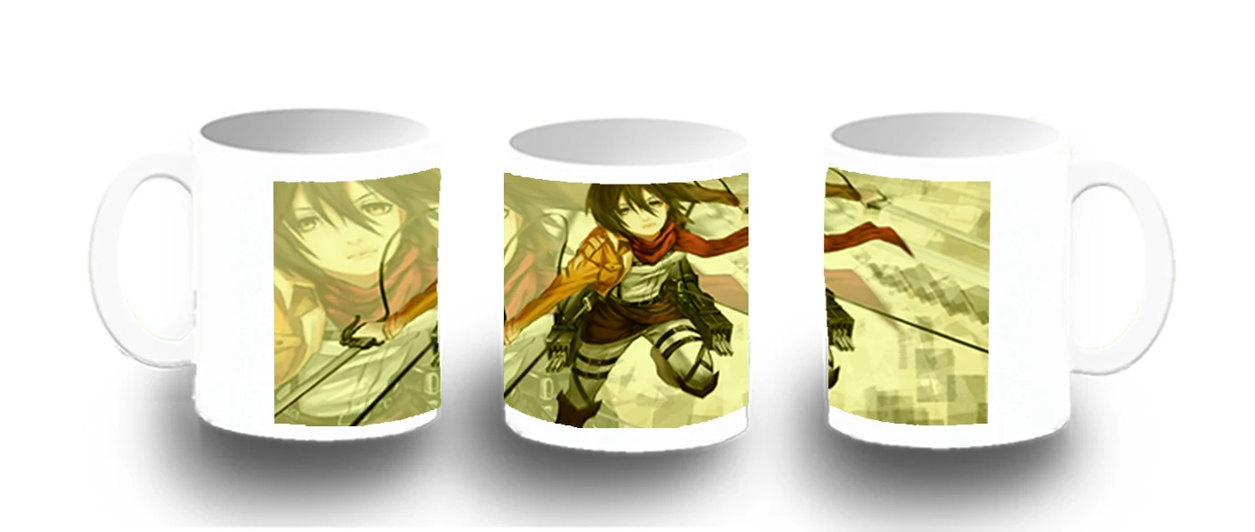 MERCHANDMANIA Cup photoluminescent MIKASA attack Titans glow dark coffee original breakfast cocktail