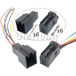 1 Set 6 Wege Auto Teile 4D0971636 Automobil Reifendruck Alarm Elektrische Kabel Buchse 1534121-1 Für VW Audi auto Unsealed Stecker