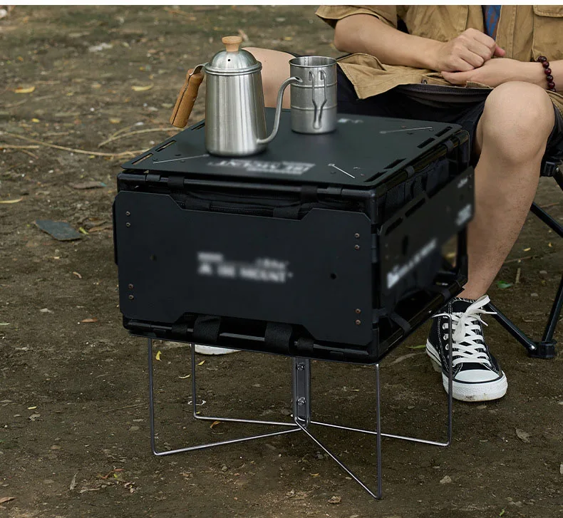 Outdoor Camping Support Stainless Steel Storage Box Folding Bracket Portable Folding Bracket Portable Kitchen Tools