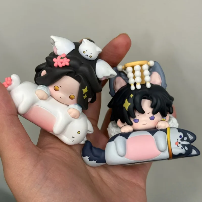 

Подлинный Хаски и его белый кот Шизун ‌ Слепая коробка Mo Ran Chu Wanning, милый мультяшный гаражный комплект, коллекция, декор комнаты, подарочная игрушка