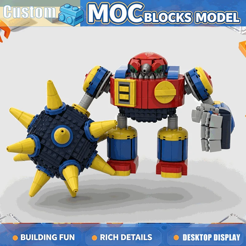 1458PCS Cartoon Robot With Spiked Sphere Building Blocks Colorful Mechanical Figure Model DIY Assembly Creative Collection Gift