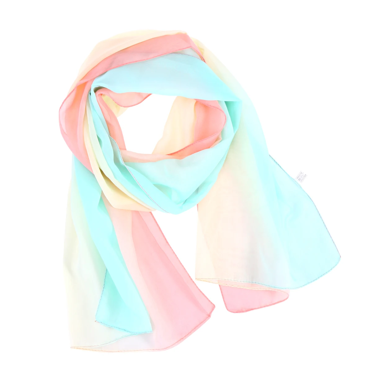 

Elegant Women'S Chiffon Gradient Color Lightweight Multi-Way Sky-Blue Pink For Casual Formal Occasions Fashion Beach Scarf Women