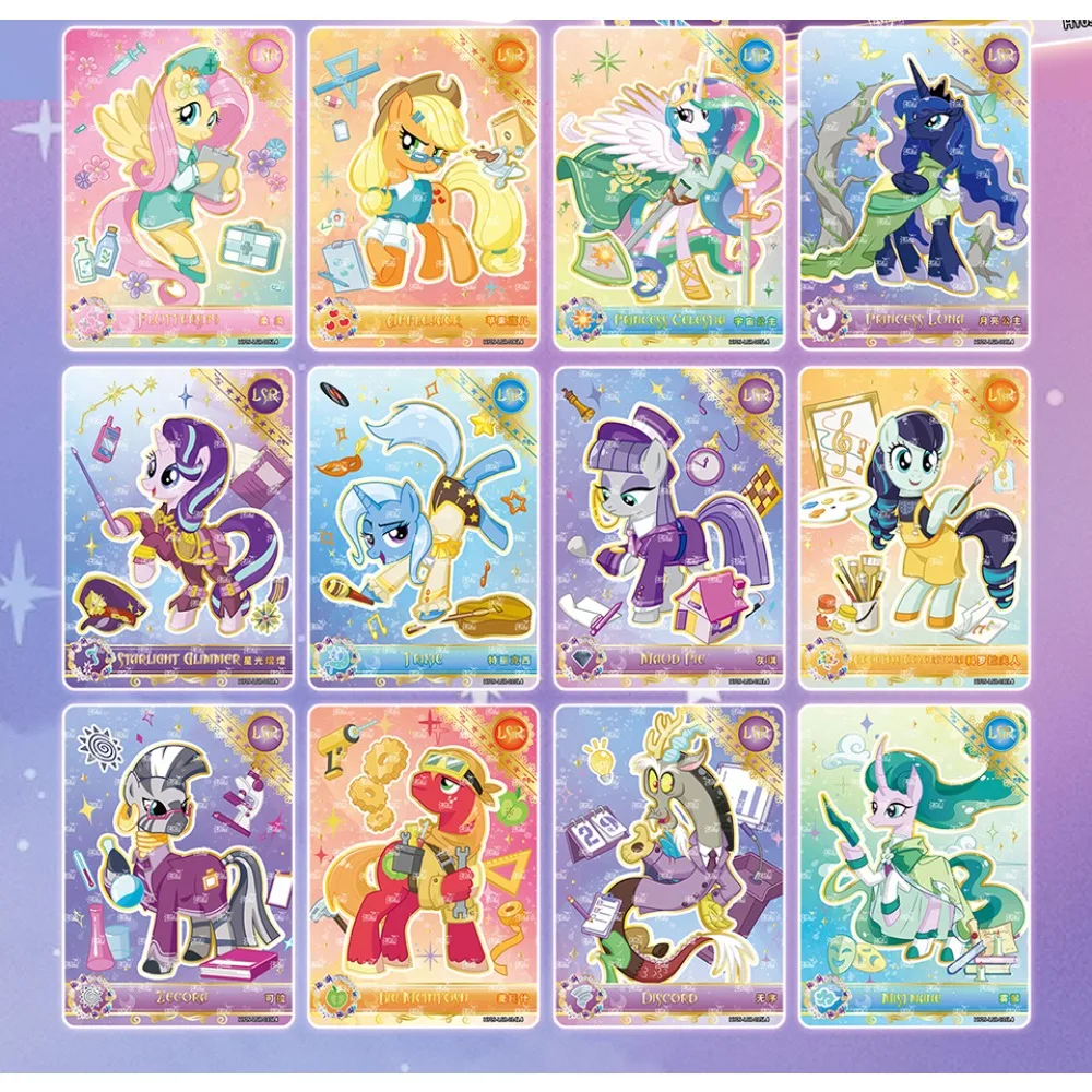 KAYOU Genuine My Little Pony Collection Cards Elegant Gorgeous Visual Art Design Popular Animated Characters Cards Children Gift