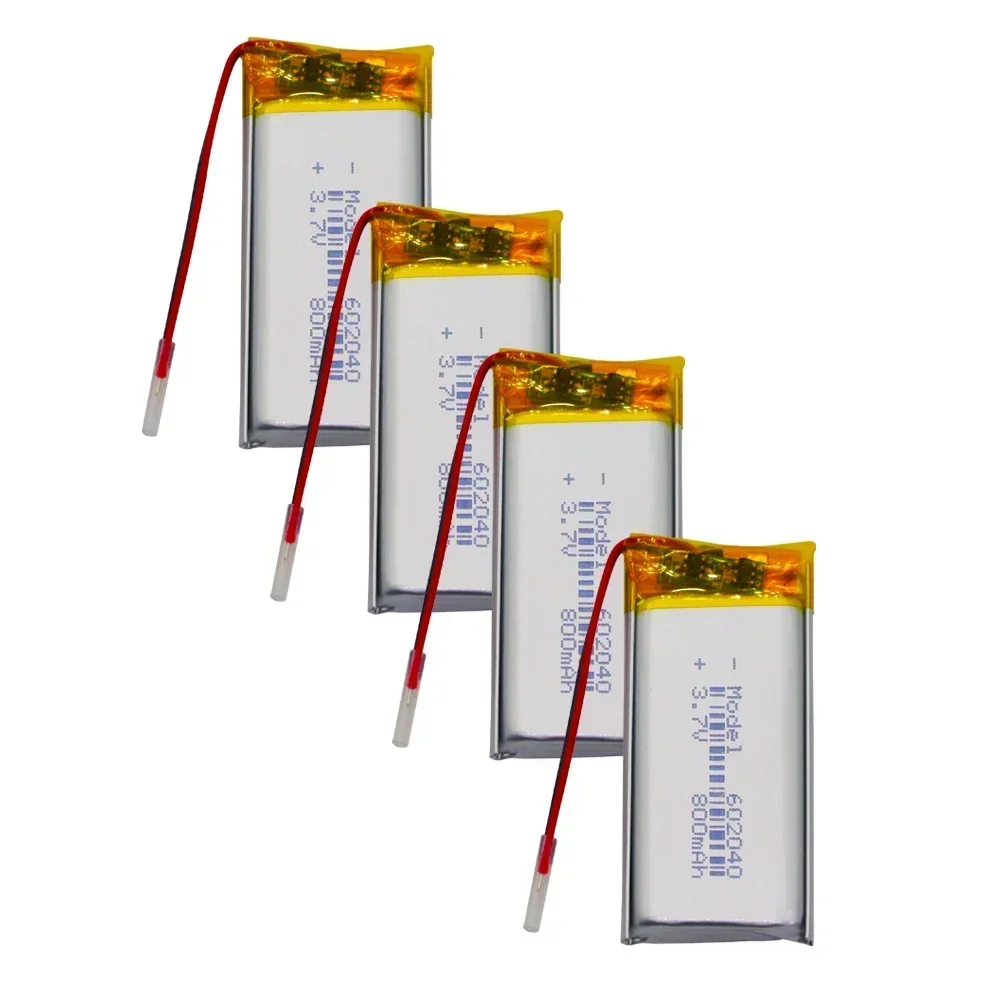 602040   3.7 فولت 800 مللي أمبير بطارية ليثيوم بوليمر ليثيوم أيون قابلة للشحن لنظام تحديد المواقع MP3 MP4 MP5 جهاز تسجيل فيديو رقمي للسيارات تاكوغراف سماعة خلية ليثيوم أيون