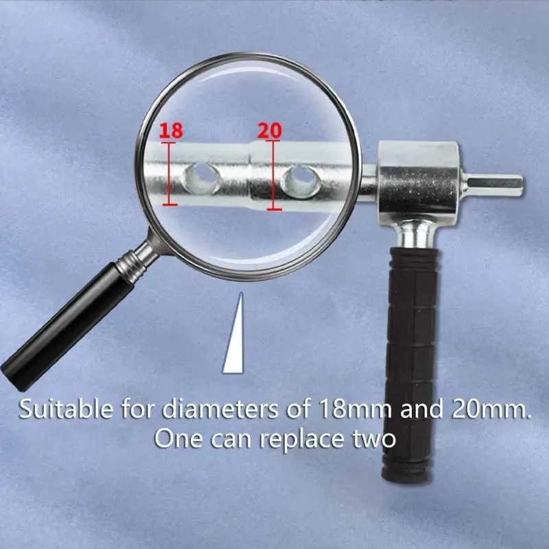 

Night Fishing Ice Fishing Drill Bit Adapter Handle Attachment for 18mm and 20mm J0MC