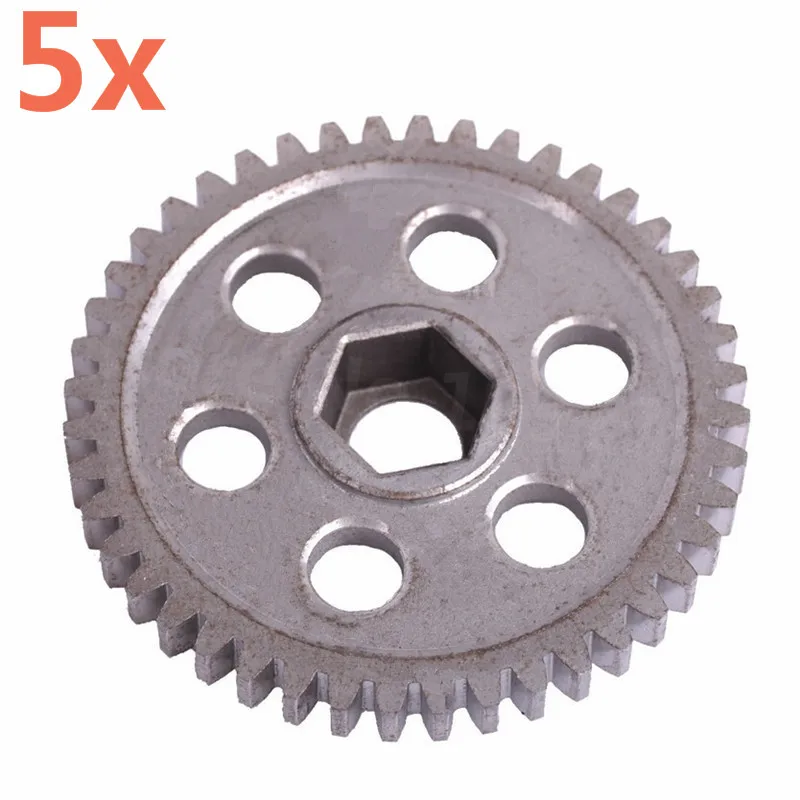 

5 шт. обновленная деталь для радиоуправляемой модели 02040 HSP металлическая сталь Diff. Основная шестерня (44 т) для моделей на масштабе 1/10 на дороге автомобиль с дистанционным управлением Nitro Power