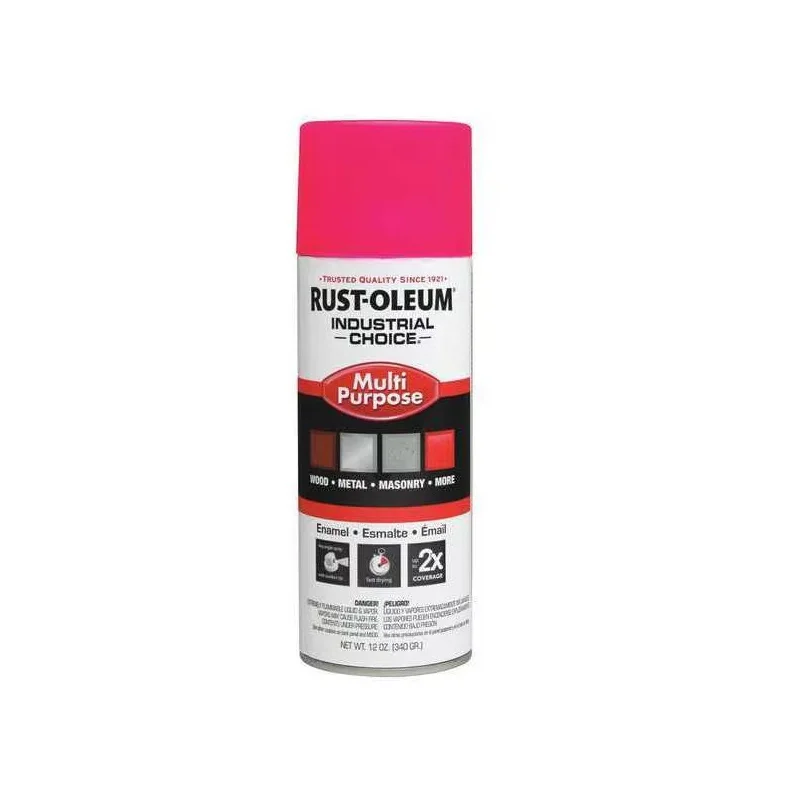 

Spray Paint, Fluorescent Pink, Gloss, Solvent, 12 oz