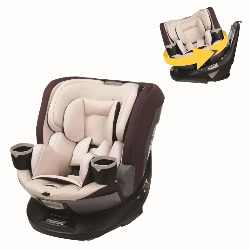 Turn and Go DLX Rotating Car Seat 360°, Revolve 360 Car Seat, All in One Car Seat with Seat Rotation, Dunes Edge