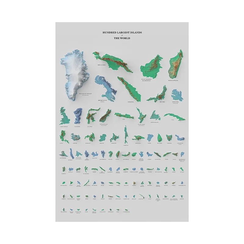 150x225cm 백 대 섬 월 아트 포스터 및 프린트 부직포 캔버스 회화 거실 홈 데코 세계 지도