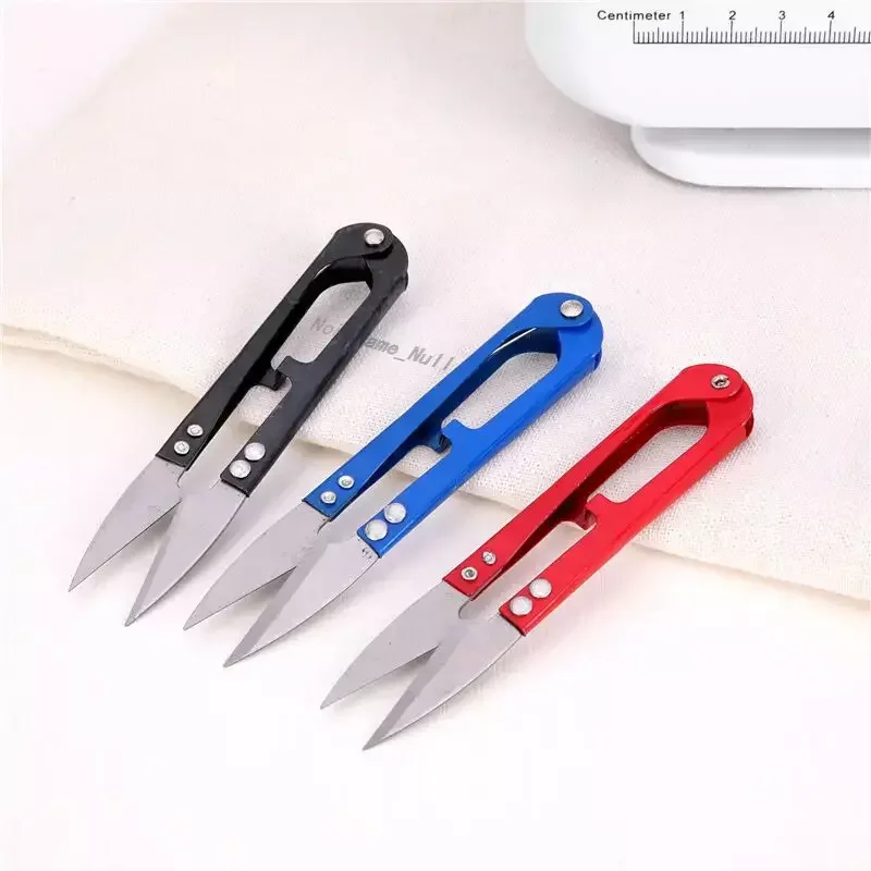 

New Useful Stainless Steel Stitch U-Shape Use Scissors Cut Fishing Line Trimming Nipper Essential Cross Accessories