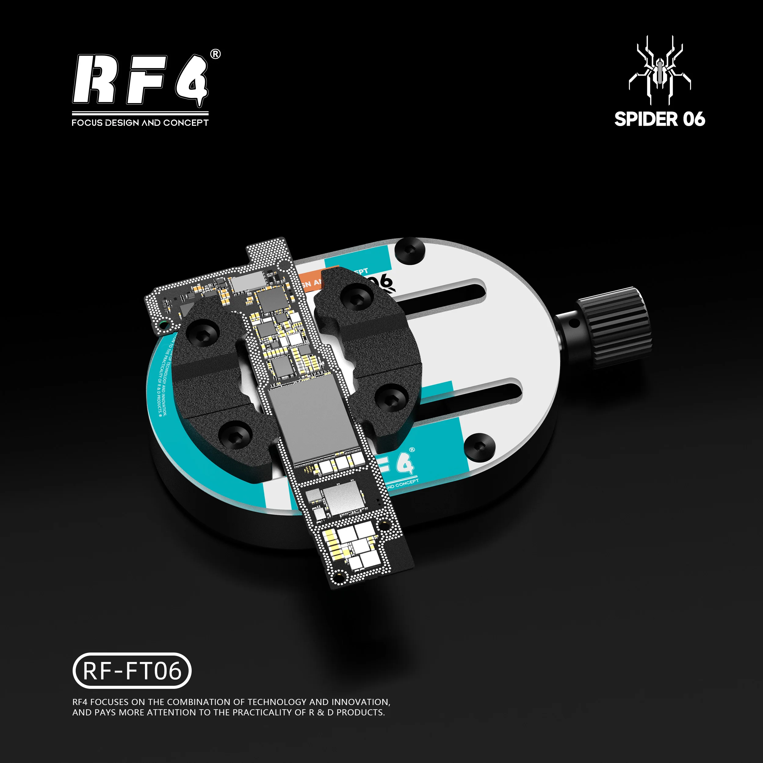 

RF4 RF-FT06/FT07 универсальный держатель печатной платы, регулируемый приспособление для чипа для ремонта материнской платы мобильного телефона, удаление паяльного клея с процессором