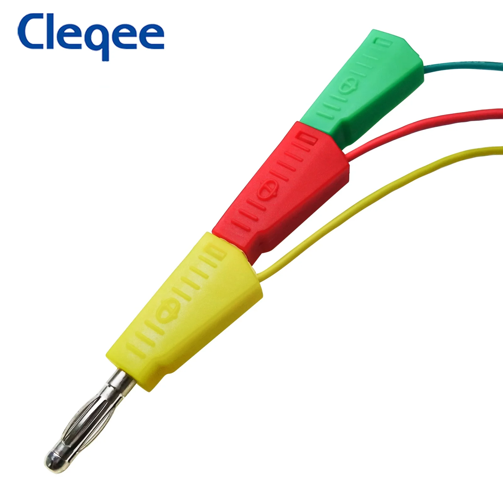 Cleqee P1530 10PCS Dupont Female Head Jumper Wire To 4mm Stackable Banana Plug for Breadboard PCB DIY Kit