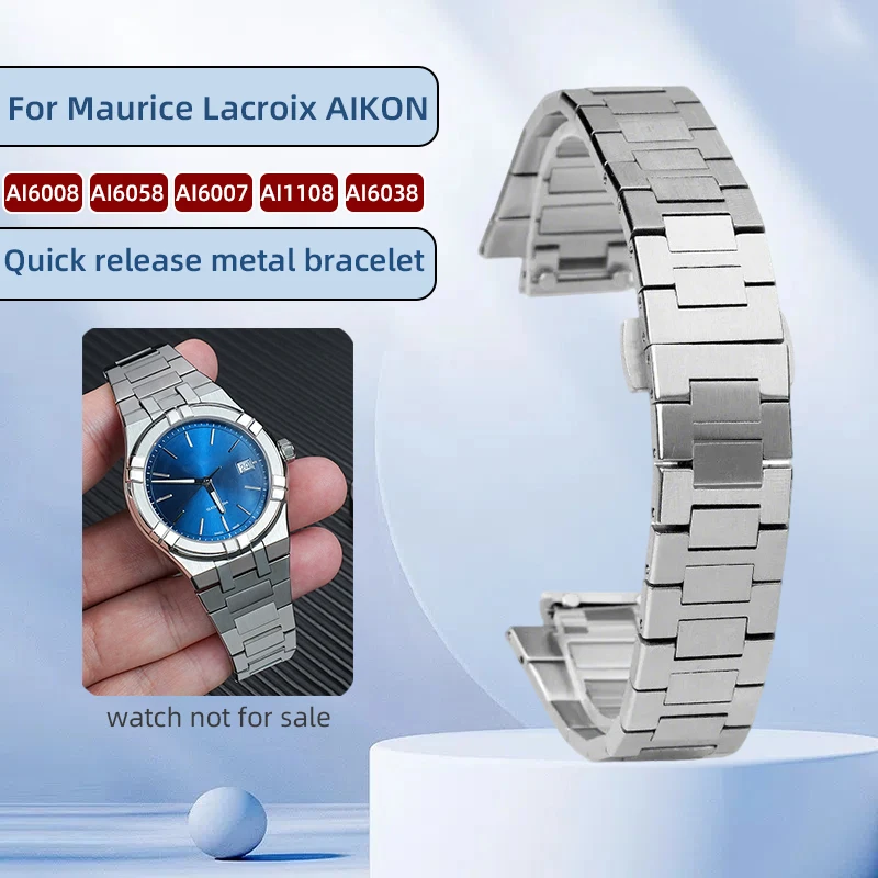 

‌ For Maurice Lacroix AI6007 AI1108 AI6038 AI6008 AI6058 AIKON Quick Detach Bracelet High Quality Solid Stainless Steel strap