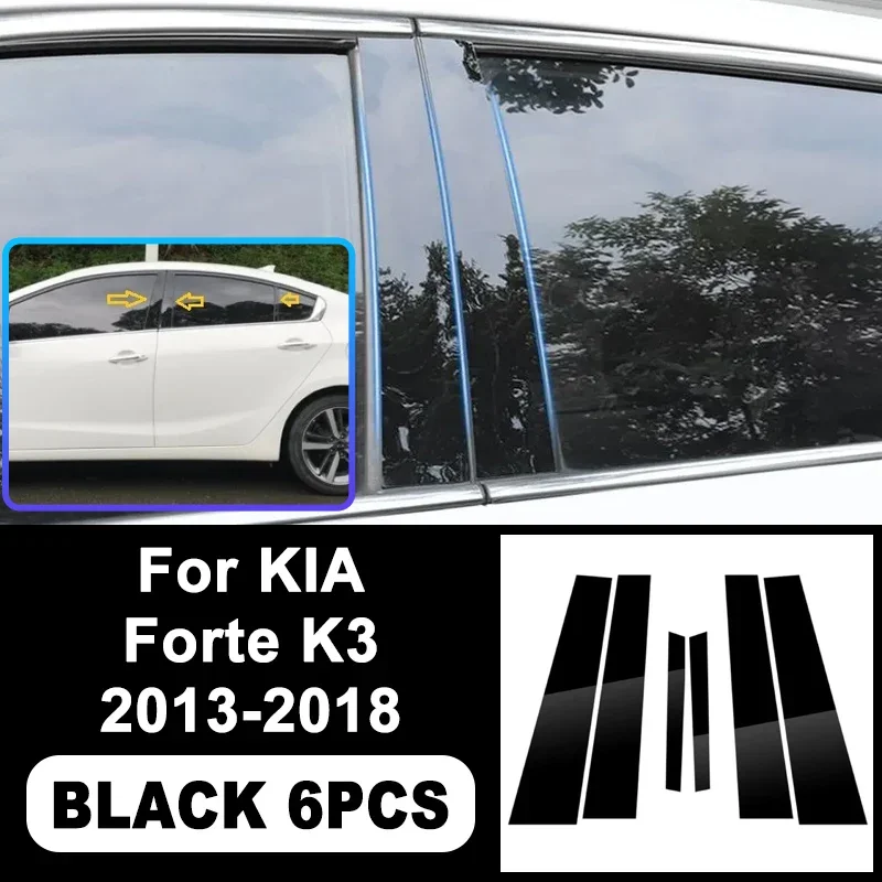 

Декоративные наклейки на центральные стойки (B/C) для KIA Forte K3 2013-2018 - накладки на окна, аксессуары для экстерьера автомобиля 2014 2015