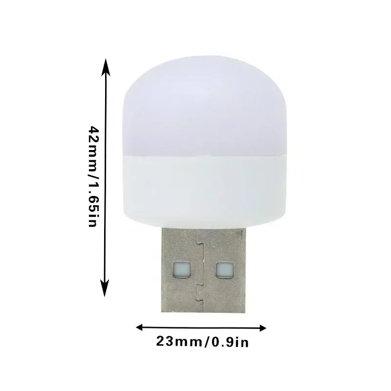 50/1Pcs Mini USB Night Light Warm White Eye Protection Book Reading Light USB Plug Computer Mobile Power Charging LED Night Lamp