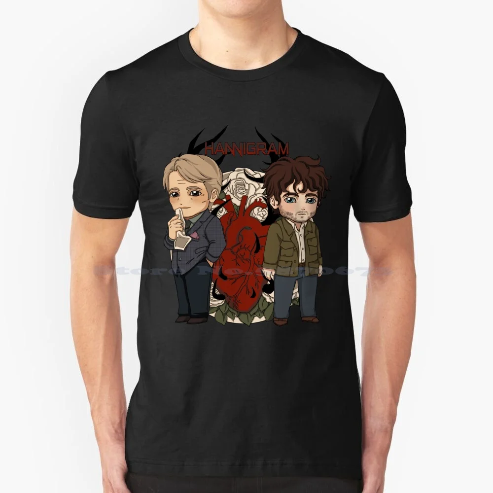 Hannigram T Shirt 100% Cotton Tee Hannigram Hannibal Lecter Will