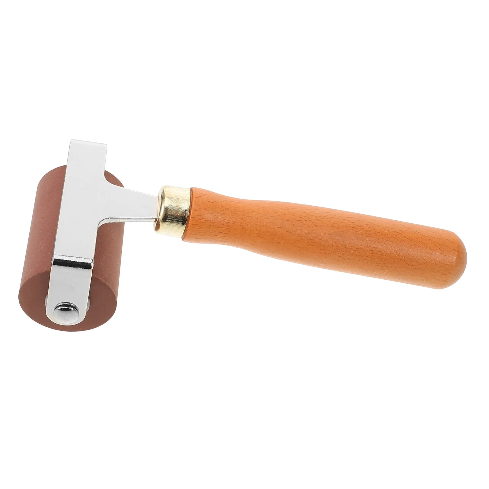 Printmaking Roller Rubber For Painting Crafting Ink Applicator Wood Handle Smooth Surface Art Craft Tool Glue