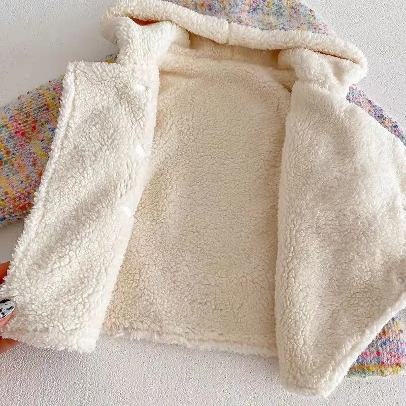 

Baby Girls' Autumn Winter Coat with Velvet Baby's Elegant Super Cute Princess Cotton Coat Warm Thick