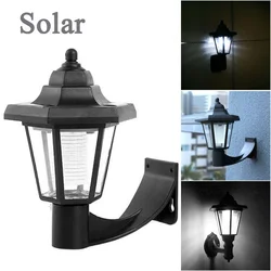 Solar Led Outdoor Lighting Retro Lantern Hexagonal Solar Lights Outdoor LED Solar Sconce Wall Lamp Garden Decor Solar Spotlight